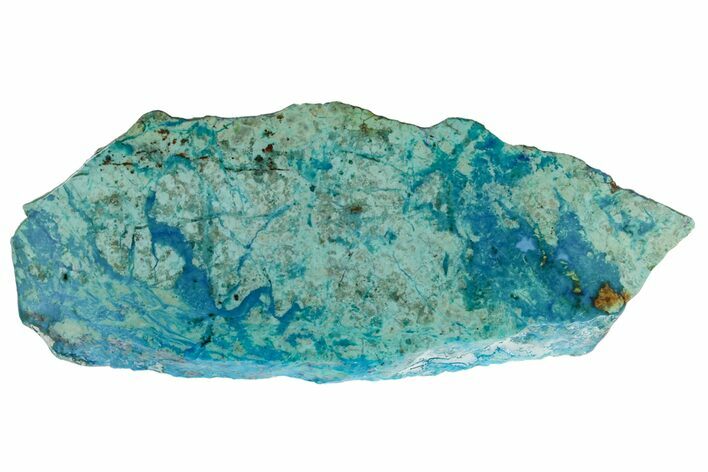 Polished Blue River Chrysocolla Slice - Arizona #167561